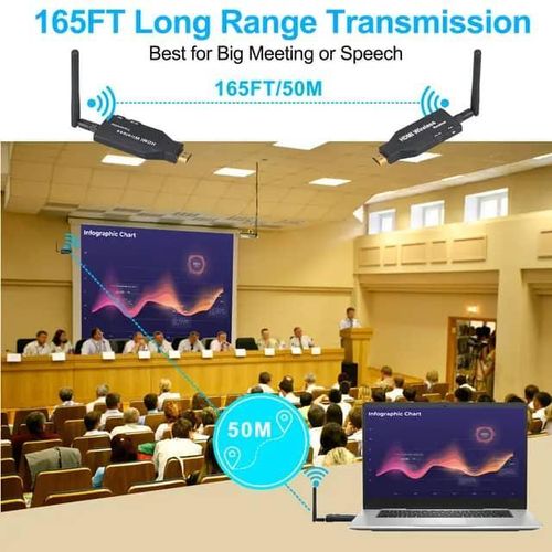 Wireless HDMI Extender 1080p 50m 5.8GHz Wireless HDMI Wifi Video Transmitter and Receiver Screen Share Switch for PS4 Camera PC Laptop To TV Monitor Projector 5.8Ghz 50M Wireless HDMI Extender Video Transmitter 1 To 4 Splitter Screen Share- Multicolor