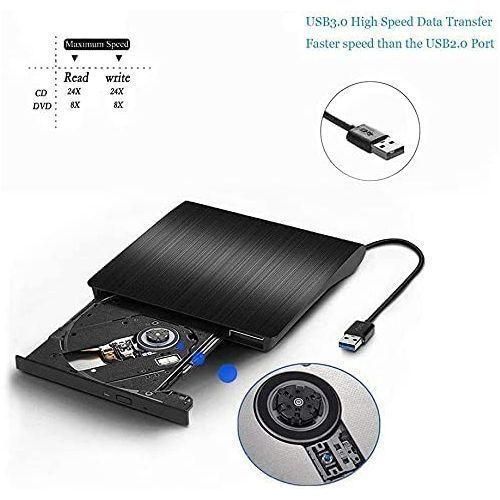 DVD-RW CD-RW external USB 3.0 Combo Drive Burner Player Slim - Black