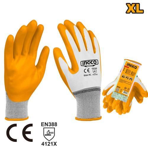 INGCO HGNG04 - Nitrile Gloves - Orange