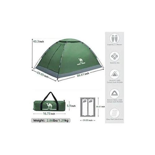 2/3/4 Person Camping Tent with Removable Rain Fly, Easy Setup Outdoor Tents Water Resistant Lightweight Portable for Family Backpacking Camping Hiking Traveling- Multicolor