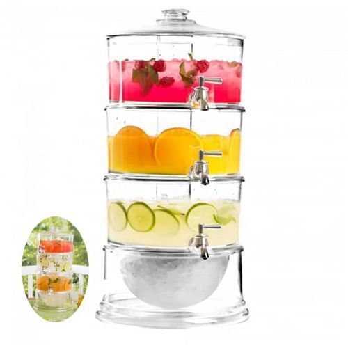 10L Cold Beverages Dispenser With Ice Core&Infuser-Clear