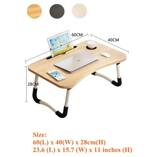 Foldable Computer Laptop Stand Bed Table Lap Desk Stand,Serving Tray Dining Table with Slot, Notebook Stand Holder, Bed Tray Laptop Desk With Cup Holder For Eating Breakfast,Working,Watching Movie on Bed/Couch/Sofa/Floor