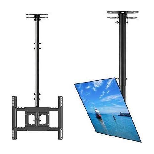 Adjustable Height TV Ceiling Mount - Swivel and Tilting Vertical VESA Universal Mounting Bracket, Mounts 14 to 32 Inch HDTV, LED, LCD, Plasma, Flat Screen Television Up to 30 KG