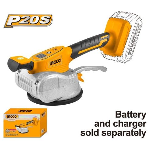 INGCO Lithium-Ion Cordless Tile Vibration Machine 20V - Orange/Silver