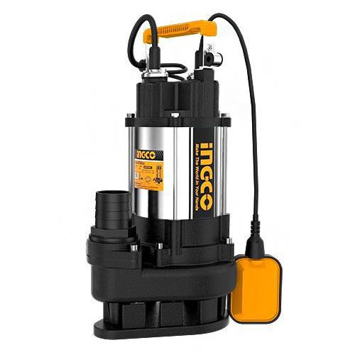 INGCO Submersible Sewage Water Pump 750W (1.0HP) SPDS7508-5 - Silver & Black