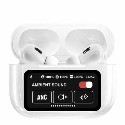 Bluetooth 5 Wireless Earbuds 60Hz HD Sound LED Light Charging Case Waterproof in-Ear Headphones 2 Pro Plus Touchol  Display ANC/ENC And Call Contr- Noise Cancellation C-Type Charging Case Microphone for TV Smartphone Laptop And Sports- Multicolor