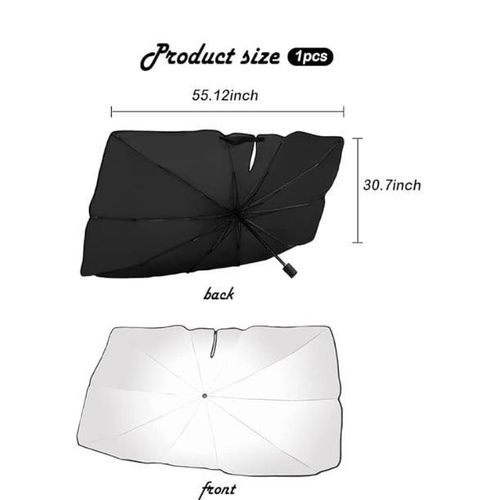 Car Umbrella, Car Wide sun Screen Shade Umbrella, Silver,