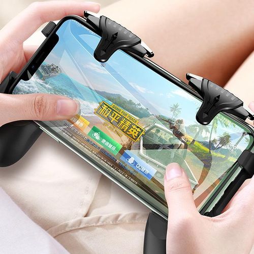 Ready To Use F07 One Pair Quick Shooting Buttons Game Trigger for PUBG Phone Game Controllers Assist Tools  With Handle Button– Black