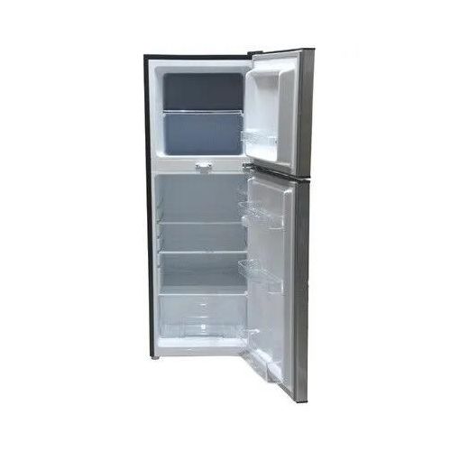 ADH  168 Liters Double Door Refrigerator Fast Cooling Fridge With Deep Freezer Compartment-Grey/Silver