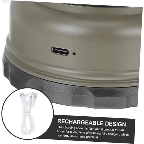 LED Camping Lantern, Portable Retro Camping Lamp, USB Rechargeable Camping Lantern with Hook, LED Hanging Tent Lantern Torch for Outdoor Hiking Fishing