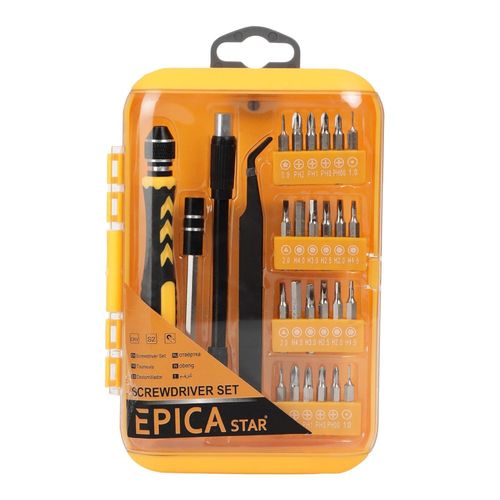 24 in 1, Screwdriver Bits Set with Magnetic Flexible Extension Rod, Precision Multi Pocket Repair Tool Kit for Mobiles, Laptops, Clocks, Electronics -Multicolor