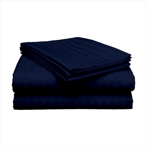 5*6 Egyptian Cotton Night Comfort sheet set 300 Thread Count Cotton Soft & Smooth Sateen Weave - 4 Piece Embossed Bed Sheet Set Striped 1 Fitted Bedding Sheet, 1 Flat Sheet & 2 Pillowcase Fits 15