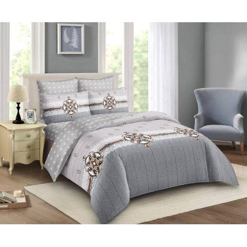 5*6 Duvet With One Bedsheet & Two Pillowcases-Grey