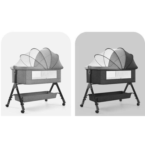 3 In 1 Baby Bassinet Bedside Sleeper, Bedside Crib For Baby, Adjustable Baby Bassinet With Wheels, Storage Basket, Mattress, Easy Assemble & Folding Portable Baby Cradle