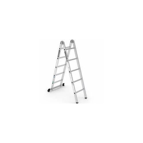 2X5 Aluminum Multipurpose Ladder with 2 Hinges-Silver