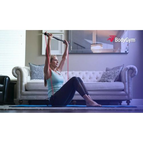 Home Body Gym Kit, Workout  DVDs , Body Tape Measure & Fitness Bar Included,  - Black,.