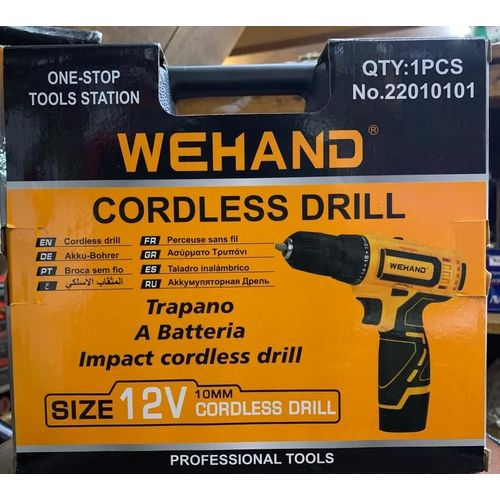 12V Two-Speed Cordless Drill Driver Screw Electric Screwdriver Tool Li Battery-Blue