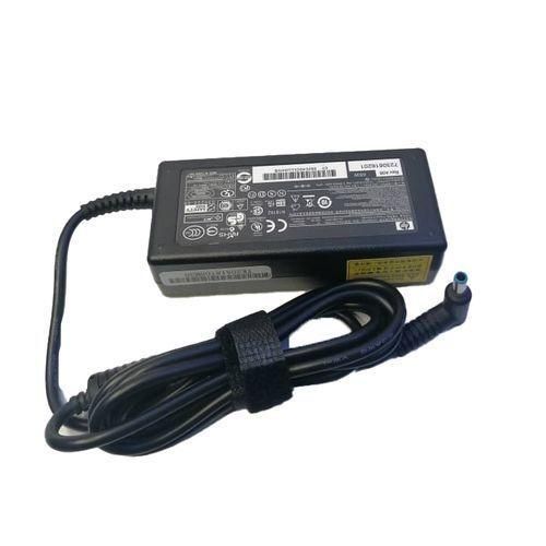 Blue Pin 65W 19.5V 3.33A Laptop Adapter Charger Plus Power Cable - Black