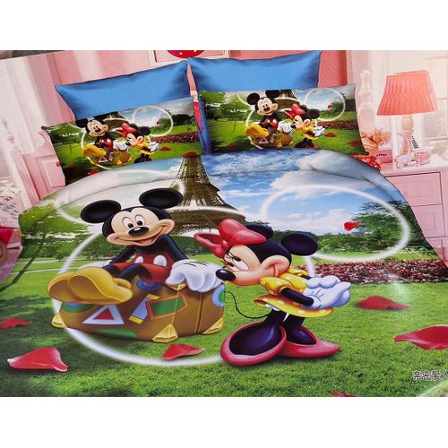 Mickey Mouse Kids Duvet 4*6 With 1 Bedsheet & 1 Pillowcase