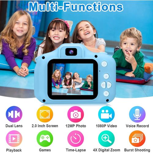 Kids Camera for Boys Girls - Dual Selfie Mini Children Camera Age 3 4 5 6 7 8 9 Year Old Kids Birthday Gift for Girls Boys Toy Camera for Kids Video Camera Recorder- mullti