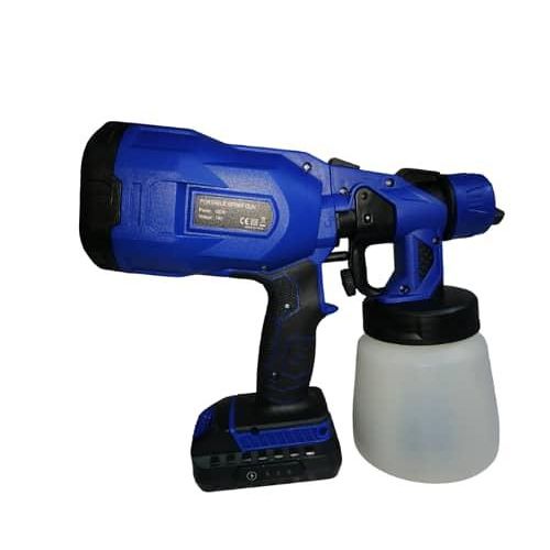 800ML Cordless Electric Spray Gun Paint Sprayer Auto Furniture Steel Coating Airbrush Sprayer Compataible 18V Battery  With Removable Paint Bucket For Painting Wall Garden Fence - Multicolor