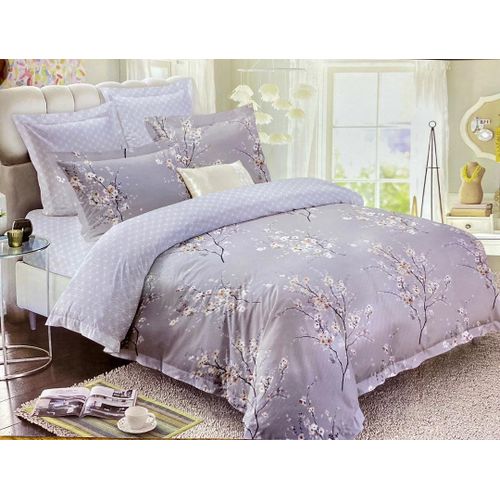 5*6 Bedcover With 1 Bedsheet & 2 Pillowcases-Grey