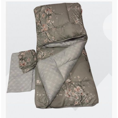 5*6 Bedcover With 1 Bedsheet & 2 Pillowcases-Grey
