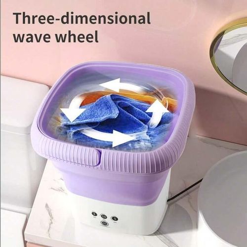 Portable Foldable Washing Machine, High Capacity Mini Washer With Spin Dryer, Camping Travel Mini Washing Machin, Deep Cleaning Half Automatic Wash Lightweight Washer Touch Screen, For Baby Clothes Underwear Socks