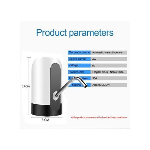 Digiwave Automatic USB Charging Electric Water Pump Dispenser -White/Black