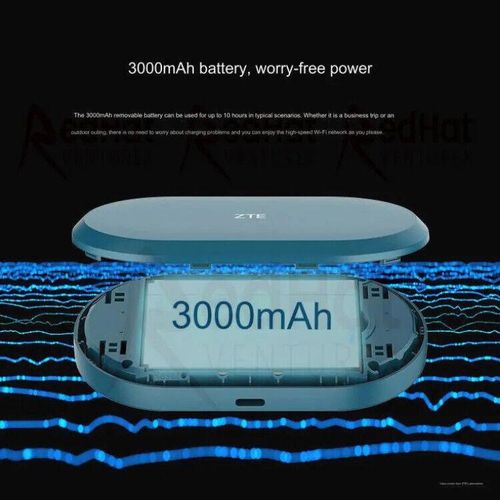 ZTE U10S Pro Portable Mobile 4G MiFi 6 Pocket WiFi Router With Informative Display- Multicolor