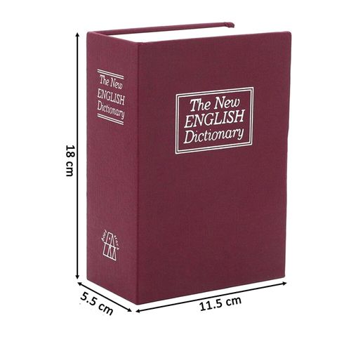 26.5 x 19.7 x 6.5cm , KBS-803 ,1 Piece Of Diversion Dictionary Metal Hidden Safe Box Book Can with Security Combination Lock+Key Lock Money Hide Secret Security Safe With Combination Lock Cash Money Coin Storage Jewelry Key Locker Kid Gift