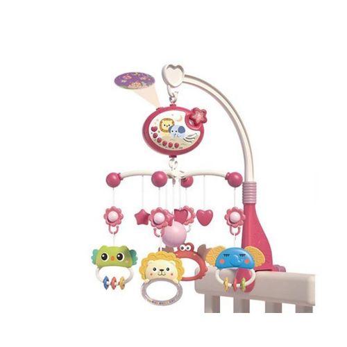 Baby Crib Mobile Bed Bell Hanging Holder Music Box Arch Night Light Newborn
