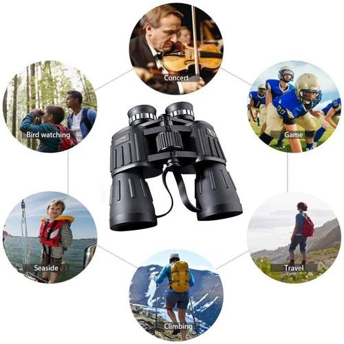 Telescope Binoculars Small Compact Binoculars Waterproof 20X50 Binocularhandheld Handheld Outdoor Microlight Night Vision Hd High Times Interesting life with Universal Phone Adapter Low Light Vision for  Bird Watching Hunting Hiking Travel - Multicolor