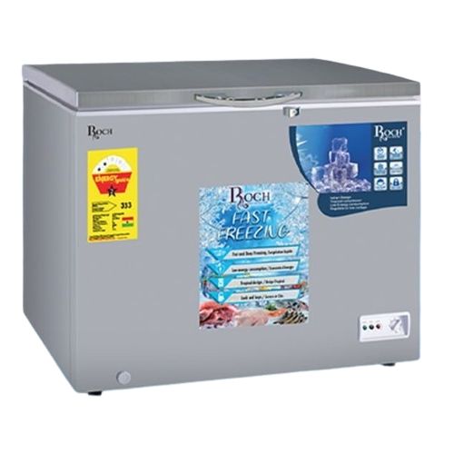 Roch 250 Litres Defrost Deep / Chest Freezer RCF-250(Sliding Glass) - Grey.