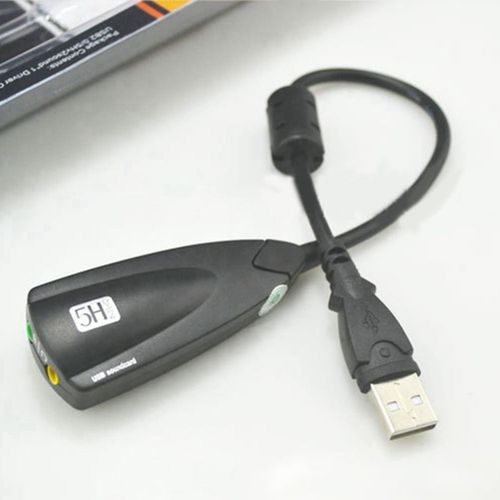 External USB Sound Card Wired Recording Sound Card 7.1 Adapter 5HV2 3D Audio Headset Microphone