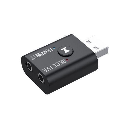 Bluetooth 5.0 Audio Receiver Transmitter 2 IN 1 RCA 3.5mm USB - Black