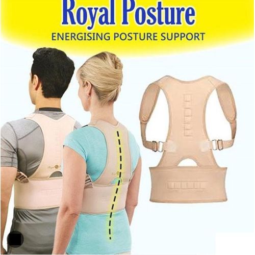 Royal Posture Back Corrector Pain Reliever, - Brown,