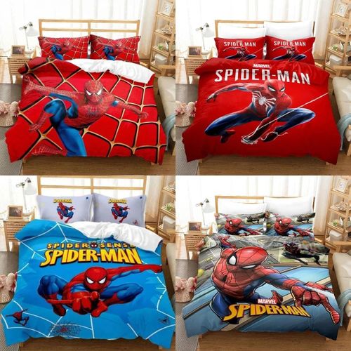 Chidren's Spiderman Themed Duvet Or Bed Cover Bedding Set