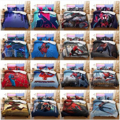 Chidren's Spiderman Themed Duvet Or Bed Cover Bedding Set