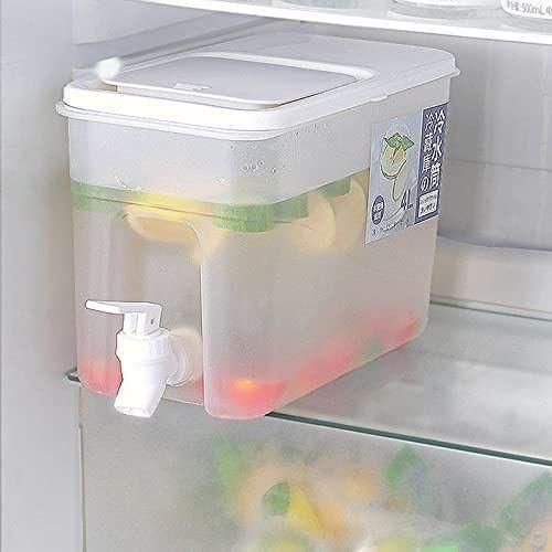 3.5L Fridge Beverage Dispenser With Faucet In Refrigerator Container, Colourless.