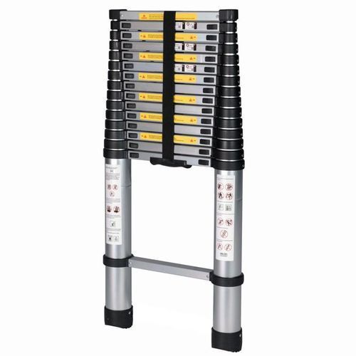 Other 11 Steps Aluminum Telescopic Extension Ladder 3.2m-Silver.