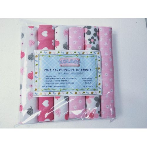 Girl Baby 6Pcs Pack 100% Cotton Baby Receiving Bedsheets