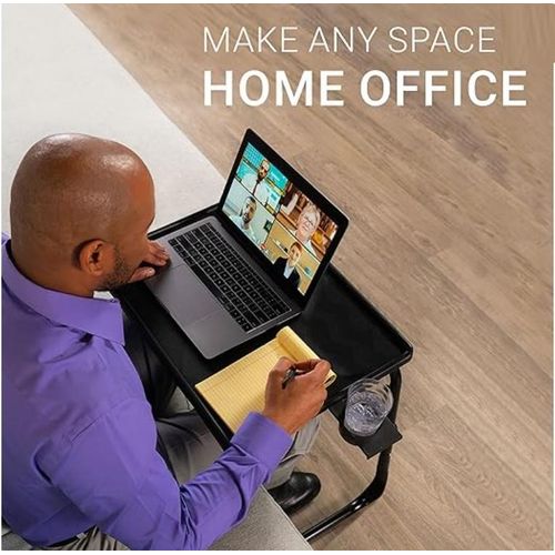 Table Mate  Adjustable Metallic Table For Computer, Eating Or Work, - White,