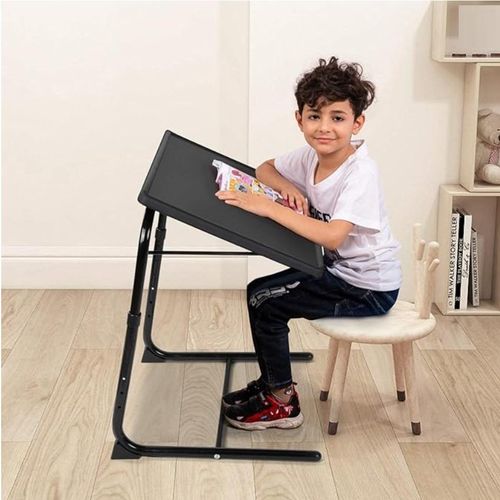 Table Mate  Adjustable Metallic Table For Computer, Eating Or Work, - White,