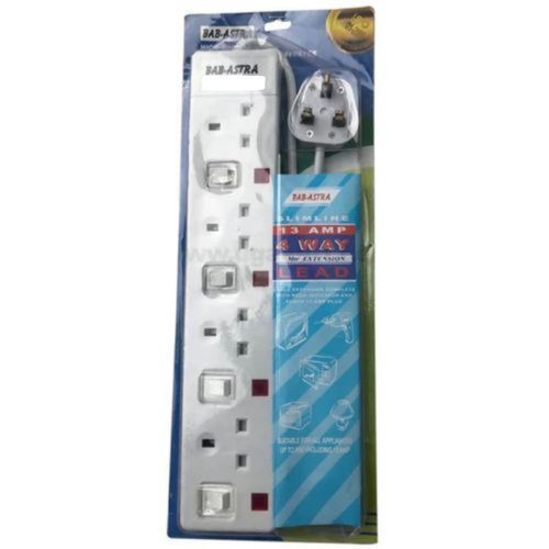 Astra 4-Way Power Extension Socket - White