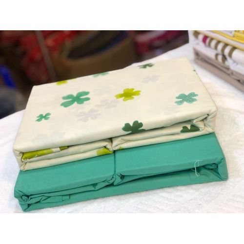 Floral Bedsheets With Pillow Cases White