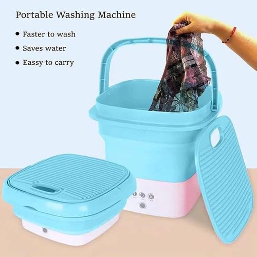Portable Foldable Camping Mini Washing Machine With Touch Screen And Timer Reusable For Travel Apartmentsand Dormitory  Underwear Socks Personal Clothes Washer
