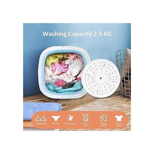 Portable Foldable Camping Mini Washing Machine With Touch Screen And Timer Reusable For Travel Apartmentsand Dormitory  Underwear Socks Personal Clothes Washer
