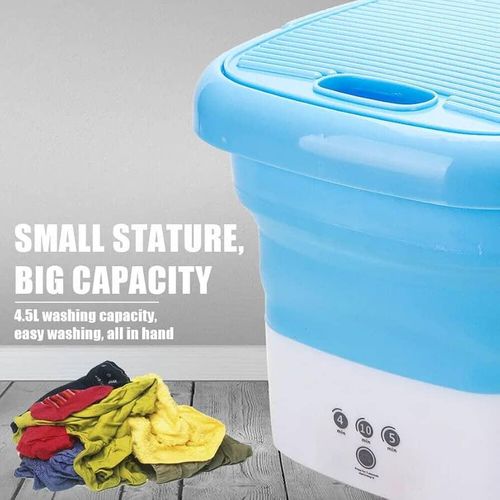 Portable Foldable Camping Mini Washing Machine With Touch Screen And Timer Reusable For Travel Apartmentsand Dormitory  Underwear Socks Personal Clothes Washer