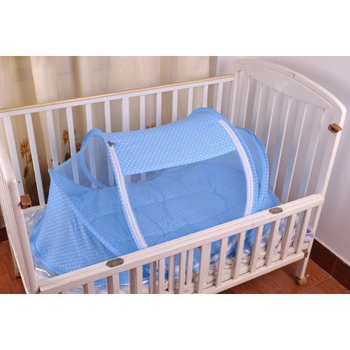 Happy Baby Portable Baby Travel, Bed With Mosquito Net - Blue